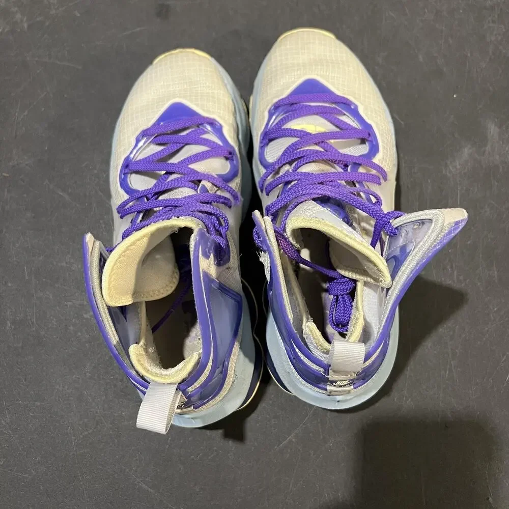Nike LeBron 19 Shoes Youth Size 5.5Y Blue Purple Basketball DD0418-412 Sneakers